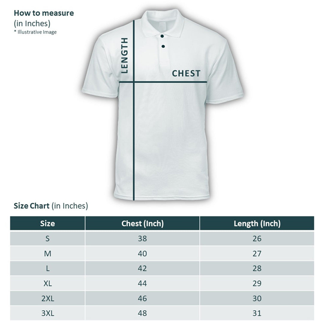 White Customized Polo T-Shirt Back Design Regular Fit | Men