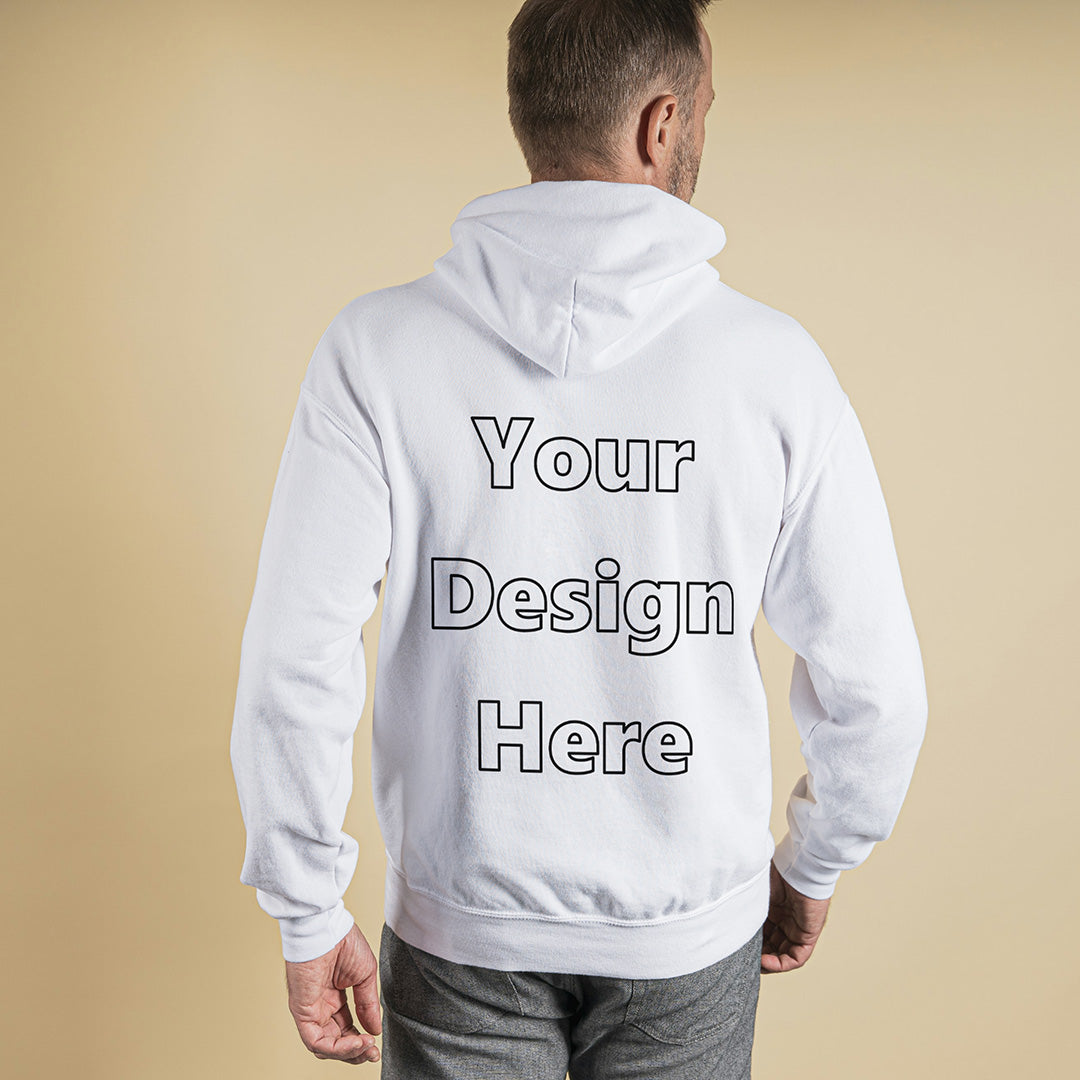 White Back Customized Hoodie Sweatshirt | Unisex