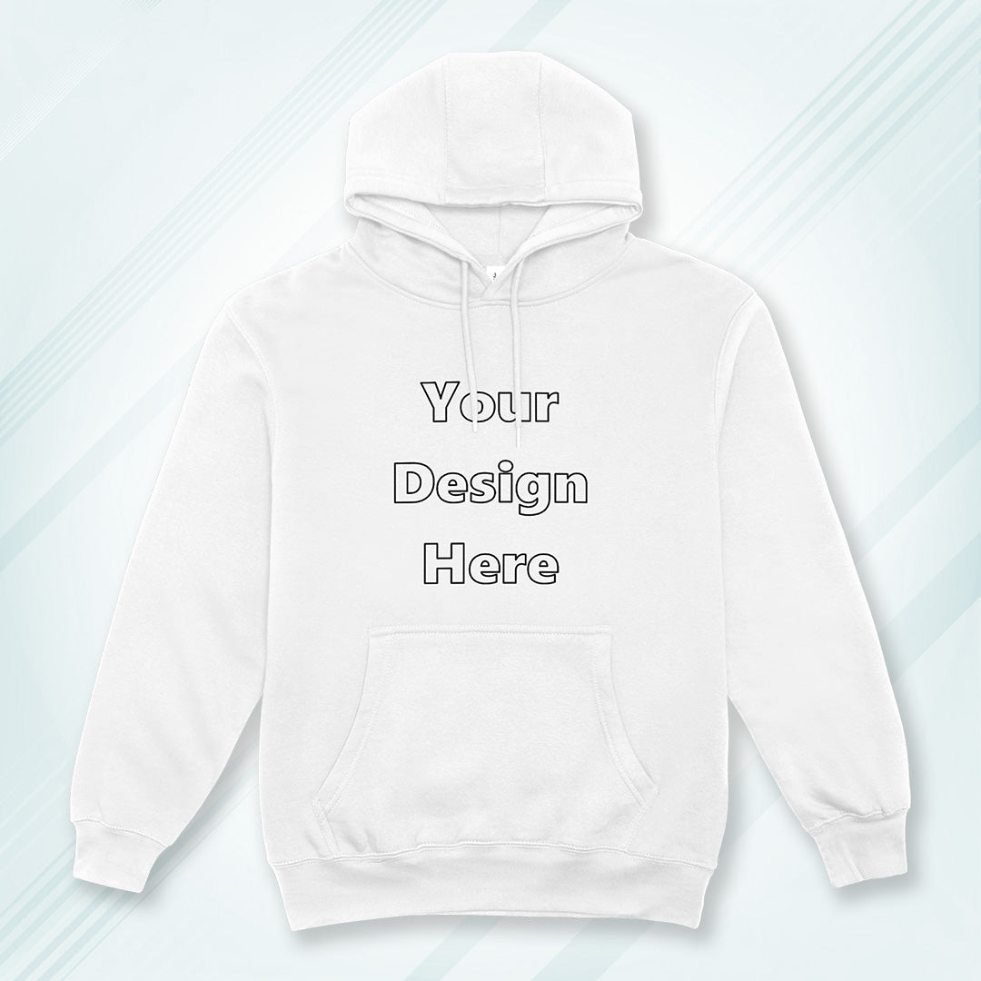 White Front Customized Hoodie Sweatshirt | Unisex