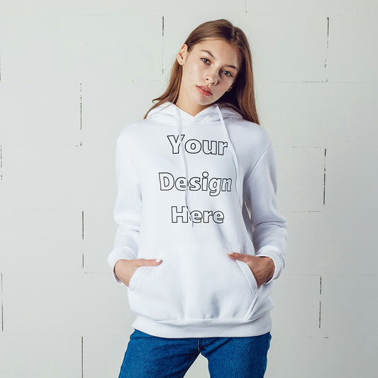 White Front Customized Hoodie Sweatshirt | Unisex