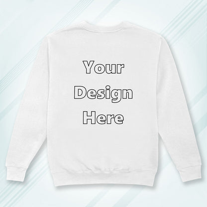 White Back Customized Cotton Solid Sweatshirt | Unisex
