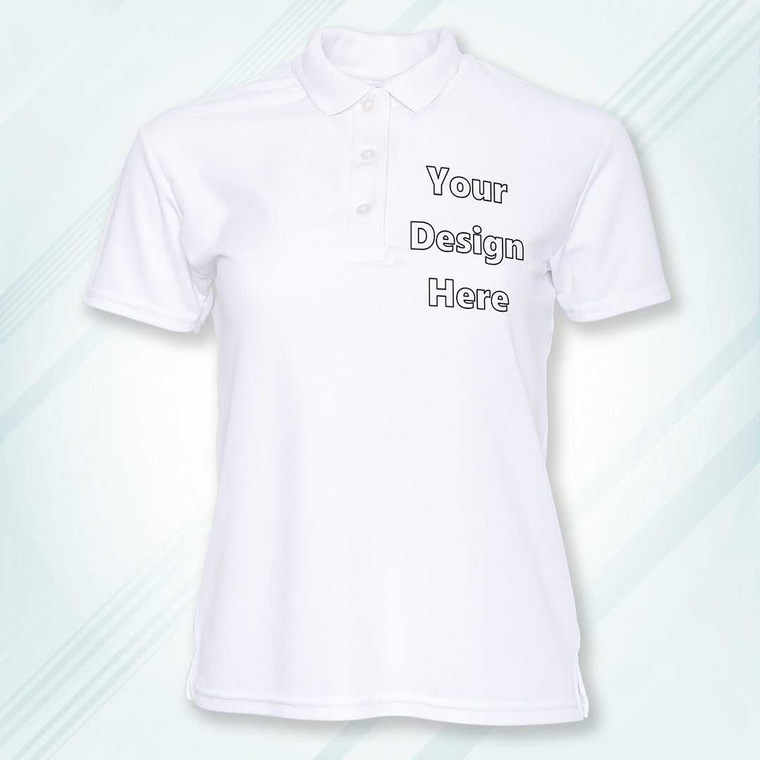 White Customized Polo T-Shirt Front Pocket Design Regular Fit | Men