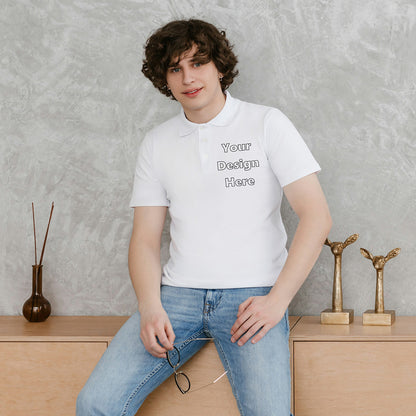 White Customized Polo T-Shirt Front Pocket Design Regular Fit | Men