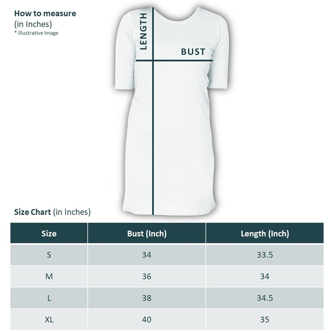 Grey Melange Long T-Shirt Dress | Knee Length 3/4 Quarter Sleeves Cotton Tops with Side Pockets | Women