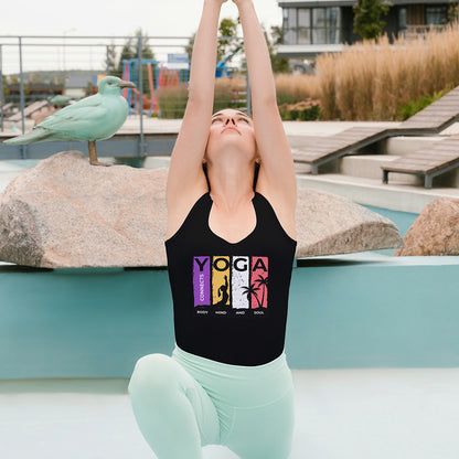 Black Regular Fit Tank Top Yoga | Women