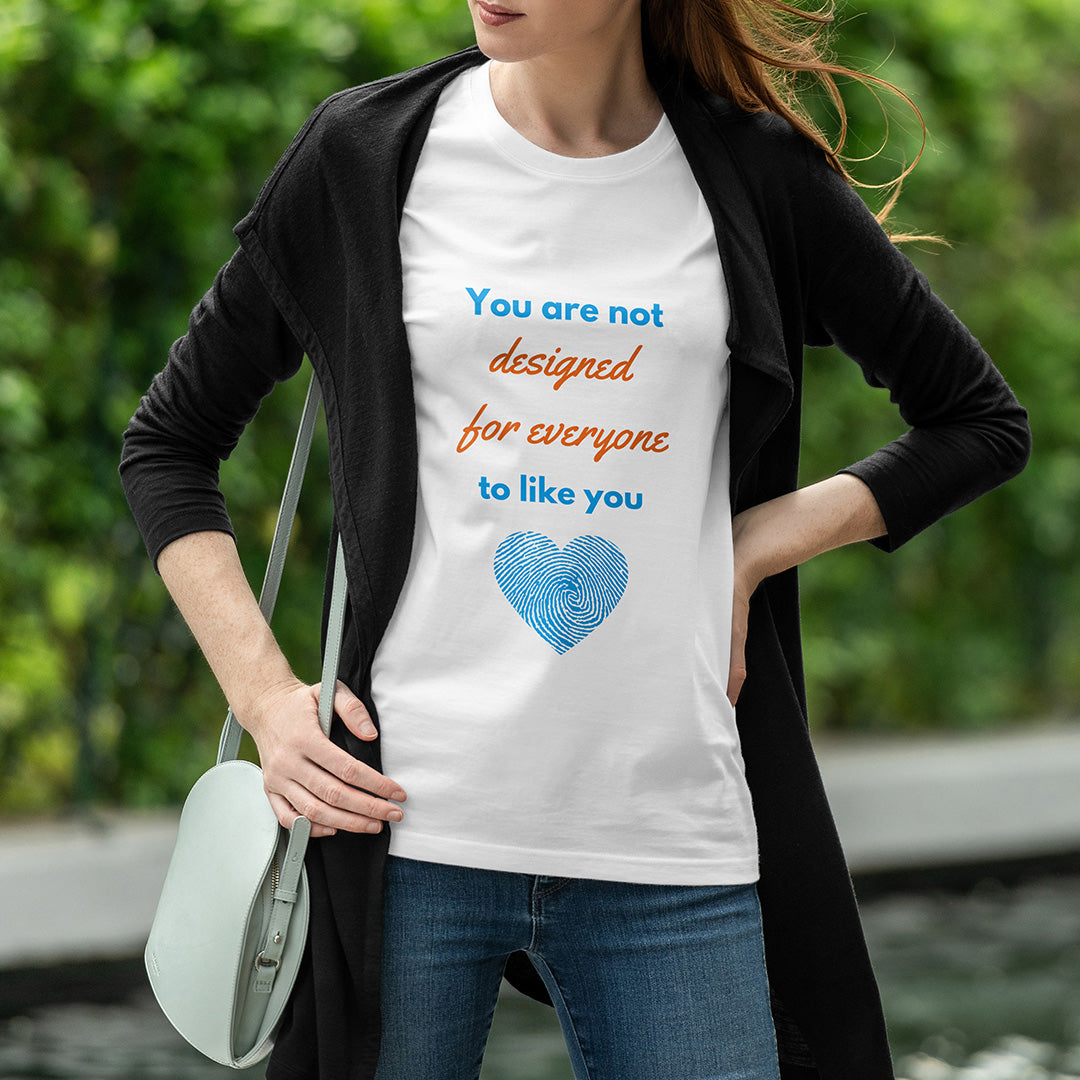 White Round Neck Classic Printed Classic T-Shirt Designed for Everyone | Women